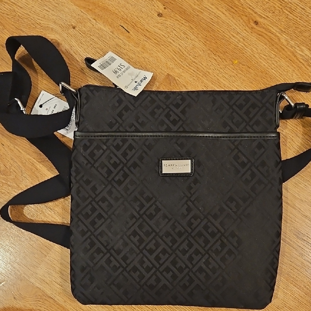 Tommy Hilfiger Black Patterned Crossbody Bag